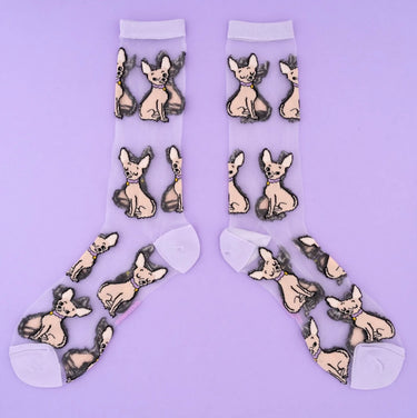 Chaussettes Transparentes Chihuahua